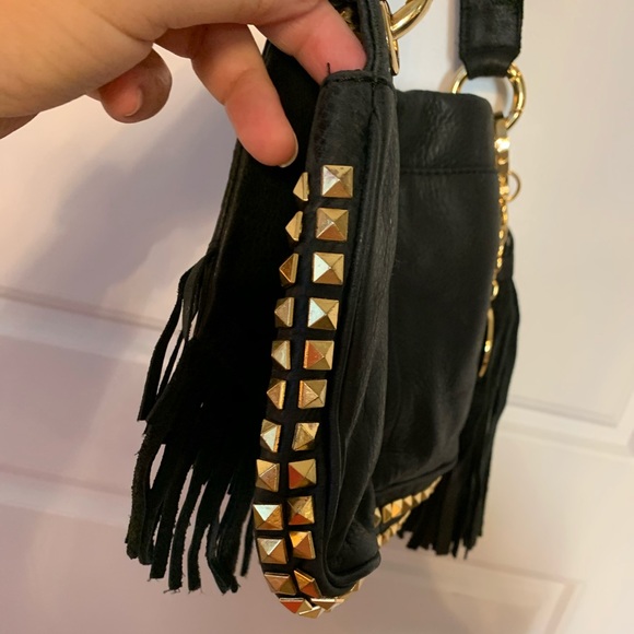 Stella and Jaime black leather shoulder bag - Picture 5 of 12